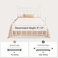 thumbnail image 6 of Amolife Twin Bed Frame, Metal Platform Bed with Vintage Headboard & No Box Spring Needed, White, 6 of 8