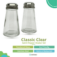 thumbnail image 2 of Classic Tapered Salt and Pepper Shakers Glass Set, 2 of 5