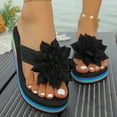 thumbnail image 5 of Hopeusnice Slippers for Women Trendy Non-Slip PU Materials Summer Shoes Open Toe Women's Slippers Breathable Flat Heel Soft Shoes for Beach Slip-Resistant Walking Shoes Black 36, 5 of 6