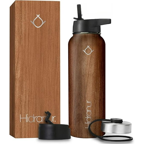 Termo de Acero Hidranur 40 Oz (Madera)