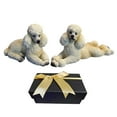 thumbnail image 2 of 2 piezas de escultura creativa para perros Soledad Estatua de caniche de resina Beige, 2 of 7