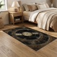 thumbnail image 2 of ODIKA 5'x7' Washable Area Rug Record Vinyl Weathered Music Disc Retro Sepia Tones Nostalgic for Guest Room, Lounge, Apartment, Non-Slip Low Profile, Stain Resistant, 2 of 7