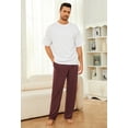 thumbnail image 2 of Vulcanodon Mens Pajama Pants, Lightweight Lounge Pant with Pockets Ultra Soft Pj Bottoms,(Purple Mel.L), 2 of 5