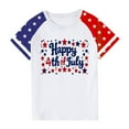 thumbnail image 4 of GERsome Unisex Kids American Flag Short Sleeve T-Shirts 4th of July Crew Neck Pullover Patriotic Tops, 3-4 Years, 4 of 4