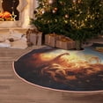 thumbnail image 5 of Sikiie Red And Gray Flame Fox Nativity Christmas Tree Skirt, Jesus Christian Winter Holiday Tree Mat Decoration(30-48IN)36", 5 of 6