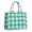 Green and White Checkered Pattern, variant on Orange and White Checkered Pattern Tote Bag, Laptop Carry Tote with Interior Pockets & Top Handle, Large Capacity Gifts for Work Shopping Travel,15.7 X 5.1 X 13 Inches