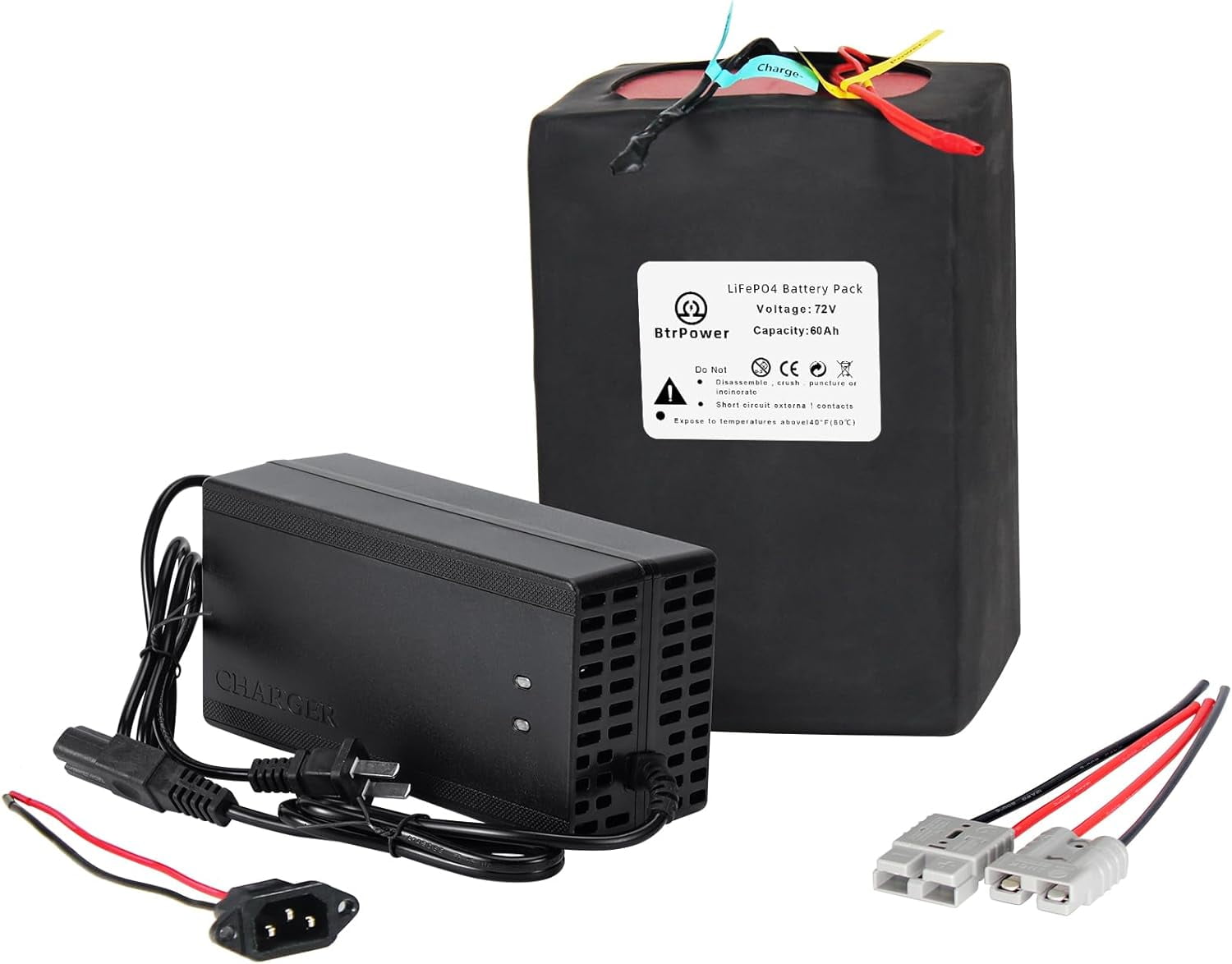 Batterie Vélo électrique Triangle Risunmotor 72V 26AH 60A BMS - Chargeur 6A Inclus - 3000W