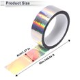 thumbnail image 4 of Unique Bargains 1 Roll Universal Air-Release Adhesive Pinstripe Tape Holographic Chrome Silver Tone 1.57"x164.04ft, 4 of 6