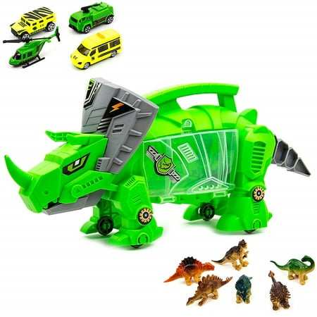 Toysery Portable Dinosaur Storage Toy Carrier with Wheels for Kids - Built-in Carrying Handle Toys Carrier with Mini Dinosaur and Car Toys Inside for Boys and Girls price history on PriceWatchPro