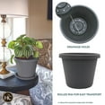 thumbnail image 2 of The HC Companies 20 Inch Round Prima Planter - Large Plastic Plant Pot with Rolled Rim for Indoor Outdoor Plants Flowers Herbs, Warm Gray, 2 of 7