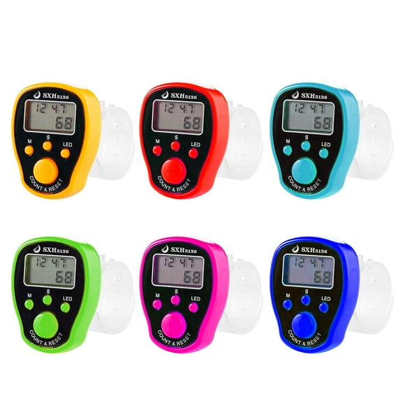 Ruifaya Random color (A) $Led luminous with time finger counter
