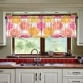 thumbnail image 3 of Yayeee Kitchen Curtains Tier Set of 2 Light Filtering 57"x36" Over Sink Window Panels, Orange Grapefruit Slices, 3 of 7