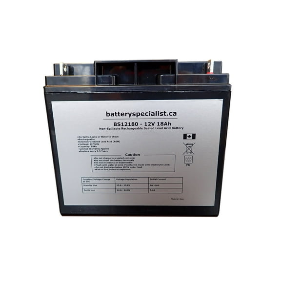 Power-Sonic CB16L-B 12V 18Ah Acide de Plomb Scellé Battery