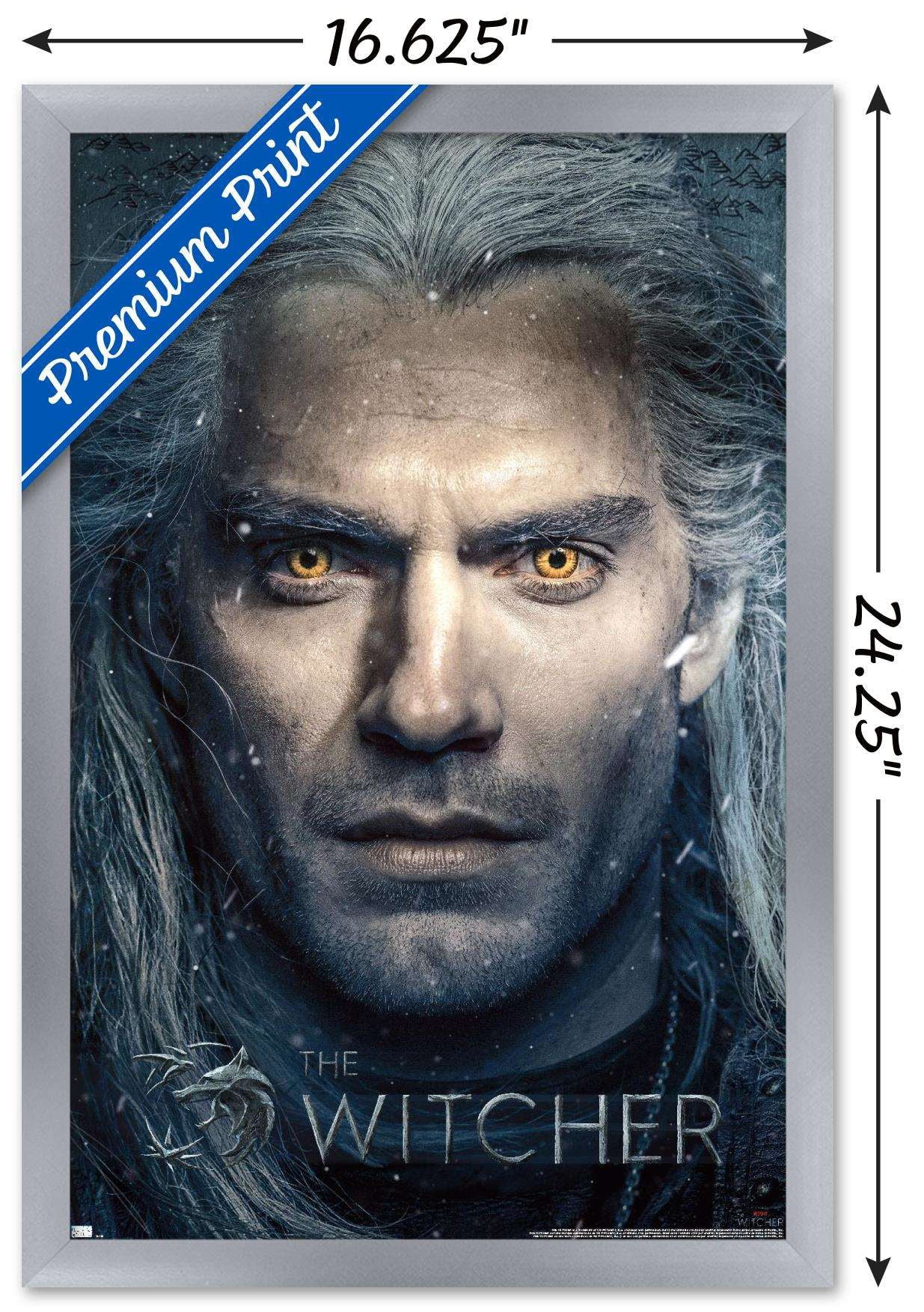 Netflix The Witcher - Closeup Wall Poster, 14.725" x 22.375", Framed