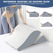 2PCS Leg Elevation Wedge Pillows for Sleeping, Leg Wedge Pillow After Knee Replacement Post Surgery, Leg Wedges for Elevation for Swelling, Circulation, Adjustable 3-in-1 Height Foam Pillow Wedge