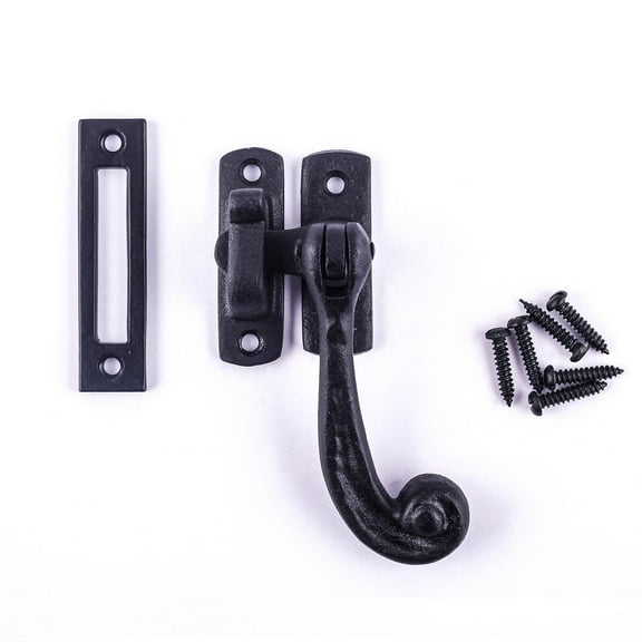 Renovator's Supply Black Wrought Iron Window Sash Lock 3.75" Window Locks