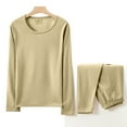 thumbnail image 3 of DuoJiaJ Warm Keeping Underwear Sleeve Museum Autumn Clothing Autumn Pants Women's Suite Base Ladies Thermal Underwear Green XXXL, 3 of 3