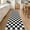 Dark beige, variant on GlowSol 2 x 6 ft Black Beige Geometric Checkered Runner Rug, Washable Soft Non-Slip Low Pile Large Indoor Rug for Living Room, Bedside, Nursery, Hallway