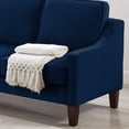 thumbnail image 6 of 2-Seater Velvet Loveseat Sofa with Spring Cushions and Solid Wood Legs, Navy Blue, 6 of 10