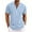 Light Blue, variant on Meichang Cotton Linen Shirts for Men Casual Button V Neck Shirts Lightweight Short Sleeve Henley Beach Shirts Hawaiian T Shirts for Men Summer T-Shirt White M