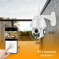 thumbnail image 3 of Cámara PTZ con luz de sirena para exteriores, videocámara de seguridad con seguimiento automático, Wifi, 2MP, Zoom Digital 4X, nube, IP, 1080P, 3 of 3
