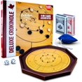 thumbnail image 1 of Tradeopia 4-in-1 Deluxe Crokinole Board Game Set, Chess, Checkers and Backgammon Board, 1 of 11