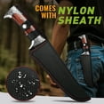 thumbnail image 2 of Plys Full Tang Camping Hunting Knife with Nylon Sheath, Fixed Blade Outdoor Knives, Stainless Steel Sharp Blade, 2 of 6