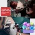 thumbnail image 4 of Vasos para tinta de tatuaje OZER, 200 piezas, silicona cian desechables, 4 of 7