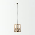 thumbnail image 2 of Mercana Kiley Warm Wood Basket Lantern Pendant Light Brown, 2 of 9
