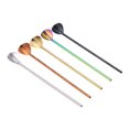 thumbnail image 1 of INOX Pajitas con Cuchara, Pajitas Reutilizables Sin BPA, 5 Tubos para Beber Ø0,5 * 21,5 cm Ideales para Lavavajillas, Para Cócteles, Tragos Largos, Leche, Zumo, 1 of 5