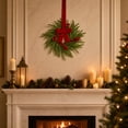 thumbnail image 4 of Qwtwty Christmas Wreath Decorations, Winter Artificial Wreath Hanging Ornament for Xmas Home Door Wall Window Fireplace Decor, Christmas Decorations, 4 of 8