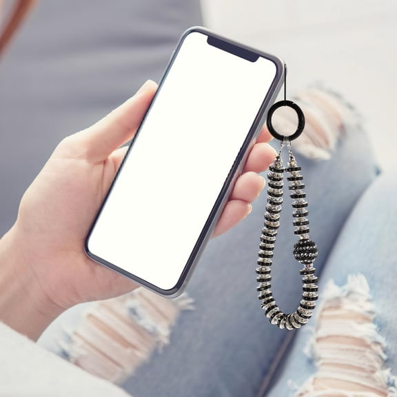 MLINS Phone Case Charm Lanyard Chain Beaded Wristlet Cute Phone Lanyard For Women Cell Phone Wrist Strap Mobile Phone Pendant