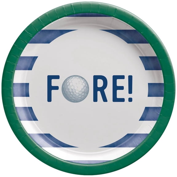 Golf Hole In One 7-inch Paper Plates 20 Per Pack