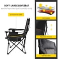 thumbnail image 4 of Oversized Padded Camping Chair with Footrest Stool Heavy Duty Cooler Bag Chair for Fishing, Tailgating, Sports Games, Backyard - Support 300 LBS, 4 of 6
