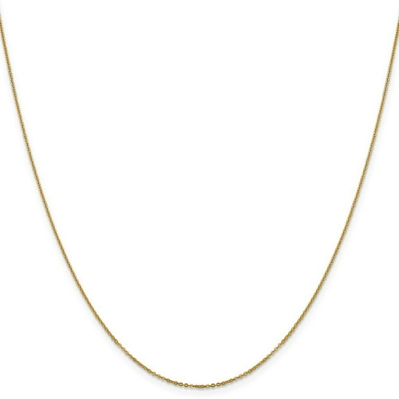 1.1mm 14k Yellow Gold Flat Round Anchor Chain Necklace - 1.7 Grams - 20 Inch