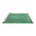 thumbnail image 2 of Ahgly Company Machine Washable Indoor Rectangle Persian Turquoise Blue Traditional Area Rugs, 4' x 6', 2 of 4