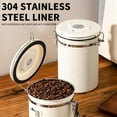 thumbnail image 4 of Un Contenant Scellé pour Grains de Café en Acier Inoxydable 304 avec Valve Unidirectionnelle, Conservation de la Fraîcheur pour le Rangement de Poudre de Café et de Produits Secs, Organisation de Cuisine et de Garde-Manger, 4 of 5