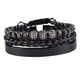 thumbnail image 4 of Pulsera de cuerda Yinane Pulsera tejida 18 cm ~ 19 cm Ancho de Pulsera Color negro Roma, 4 of 8
