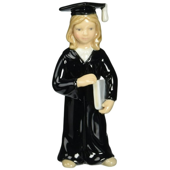 Porcelain Female Graduate Figurine, 4.6 Inch