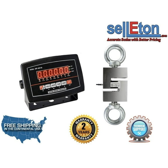 New Industrial Op-926 Hanging Scale/ Hoist / With LED display 3,000 lb x 0.5 lb