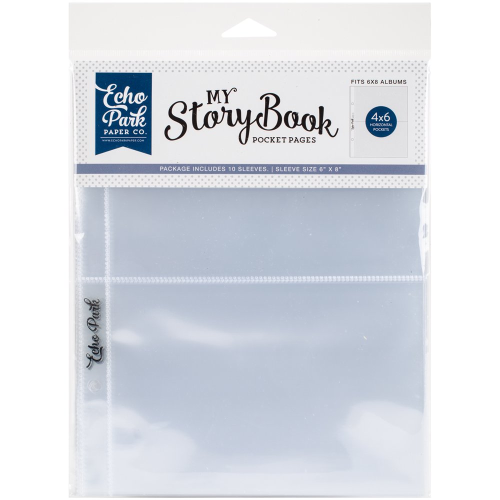 My Storybook Album Pocket Pages, 6" x 8" 10pk, (2) 4" x 6" Openings