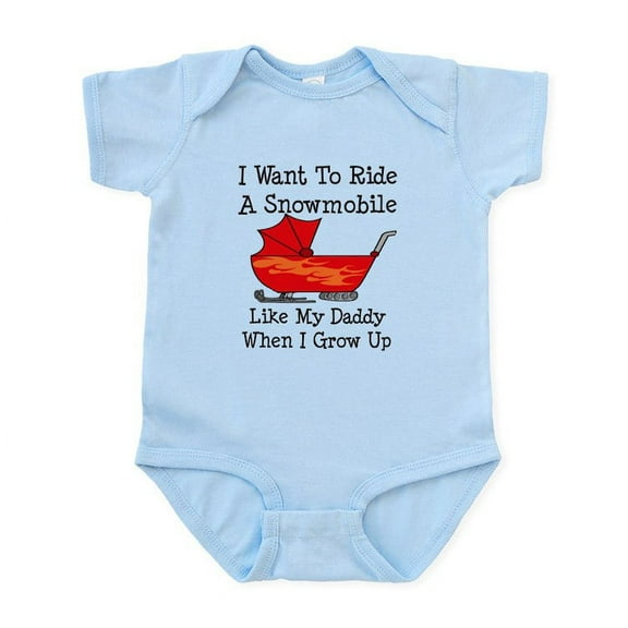 CafePress - Ride A Snowmobile Like Daddy Infant Bodysuit - Baby Light Bodysuit, Size Newborn - 24 Months