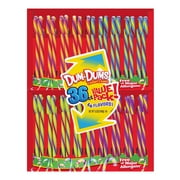 Dum Dums Assorted Flavors Christmas Holiday Candy Canes Stocking Stuffers, Individually Wrapped Treats, 36 Count