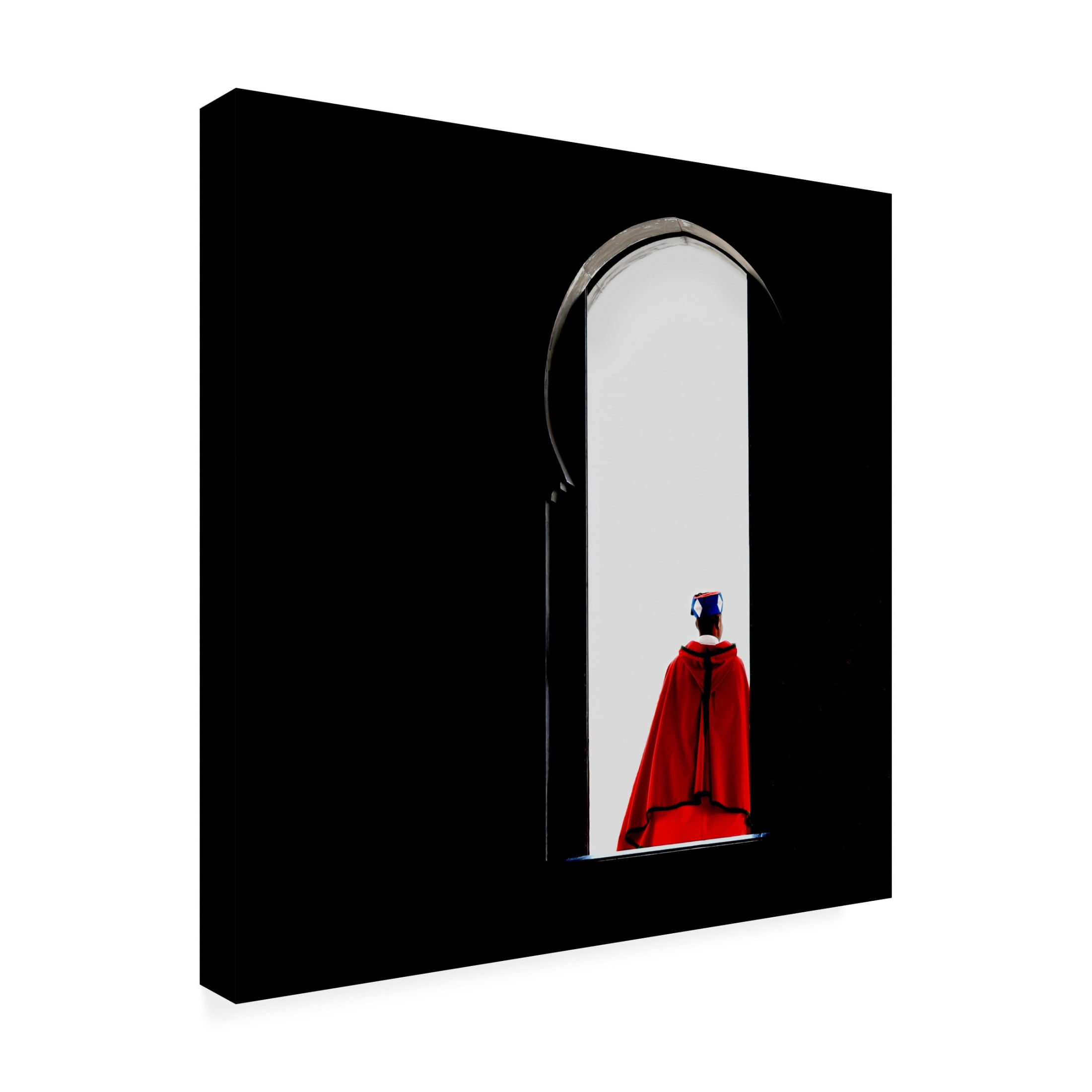 Canvas Wall Art - Patrick Compagnucci 'Guarding Mohammad V' Wall Art for Living Room, Bedroom, or Office D?cor by Trademark Fine Art - 14 x 14 Inches