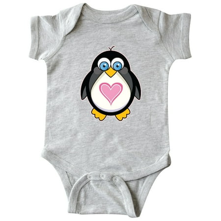 

Inktastic Valentines Day Penguin Love Heart Gift Gift Baby Girl Bodysuit