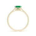 thumbnail image 2 of Angara Natural 1.1 Ct. Emerald Solitaire Ring in 14K Yellow Gold for Women (Ring Size: 3.5), 2 of 10