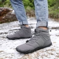 thumbnail image 2 of Unisex Winter Barefoot Footwear Non-slip Comfortable Warm Waterproof Slip-On Wide Boots Minimalist Zero Drop Provide Support For Women Men Walking Hiking, 2 of 7
