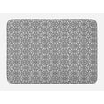 thumbnail image 1 of Ethnic Bath Mat, Vintage Arabian Style Boho Culture Pattern with Curves Lace Effects Ornamental, Non-Slip Plush Mat Bathroom Kitchen Laundry Room Decor, 29.5 X 17.5 Inches, Black White, Ambesonne, 1 of 2