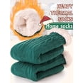 thumbnail image 4 of Calcetas pantuflas EBMORE para mujer, peludas, gruesas, cálidas, antideslizantes verdes, 4 of 6