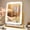 Gold-13"L x 15"W, variant on Black 22"L x 17"W Lighted Vanity Face Mirror with Dimmable LED Lights